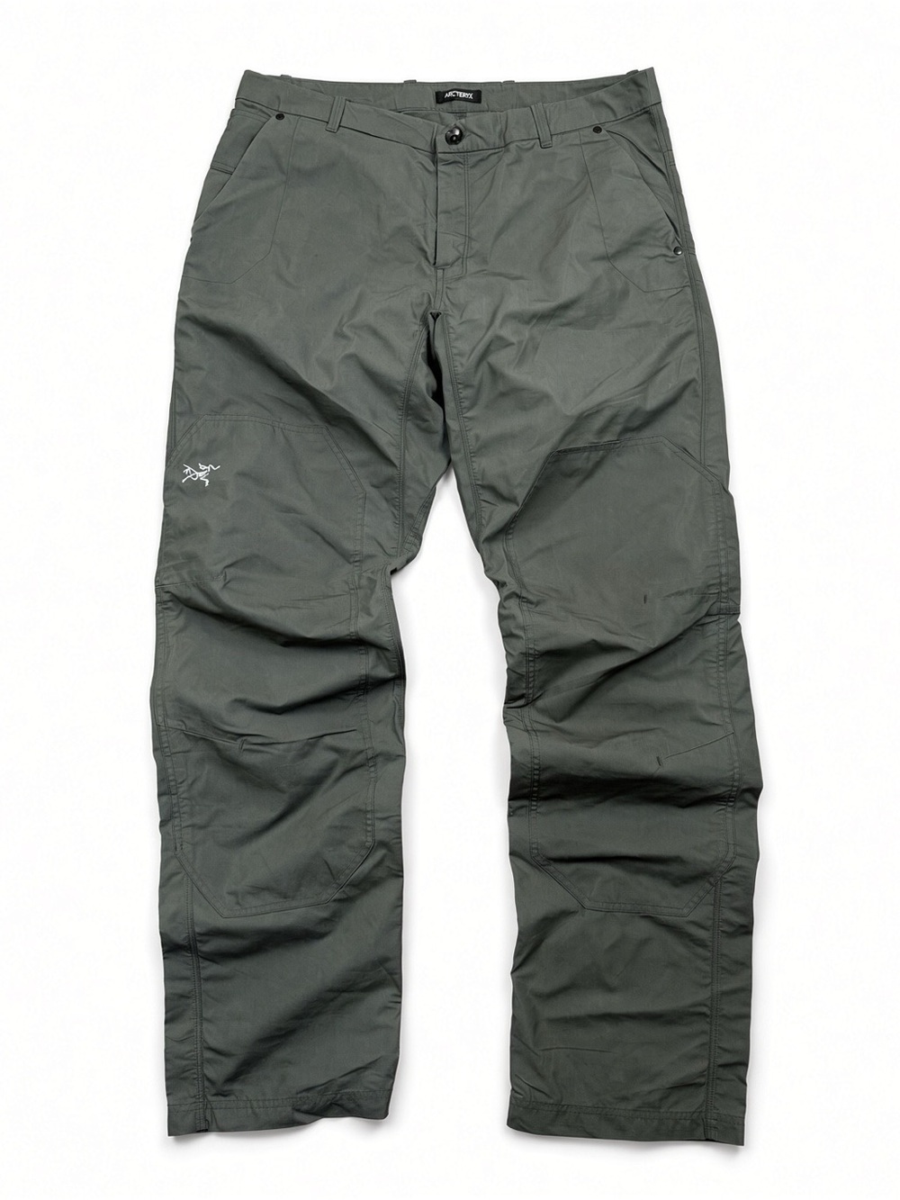 Arc’teryx Men’s Trim Fit Pants Size 36 Green Hiking Outdoor Knee Reinforced Cott